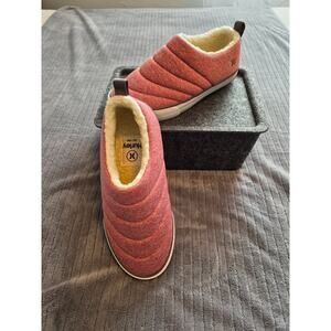 Hurley Arlo Puff Clogs Women's Shoes Slip On Faux Fur Lined Red/pink Size 6